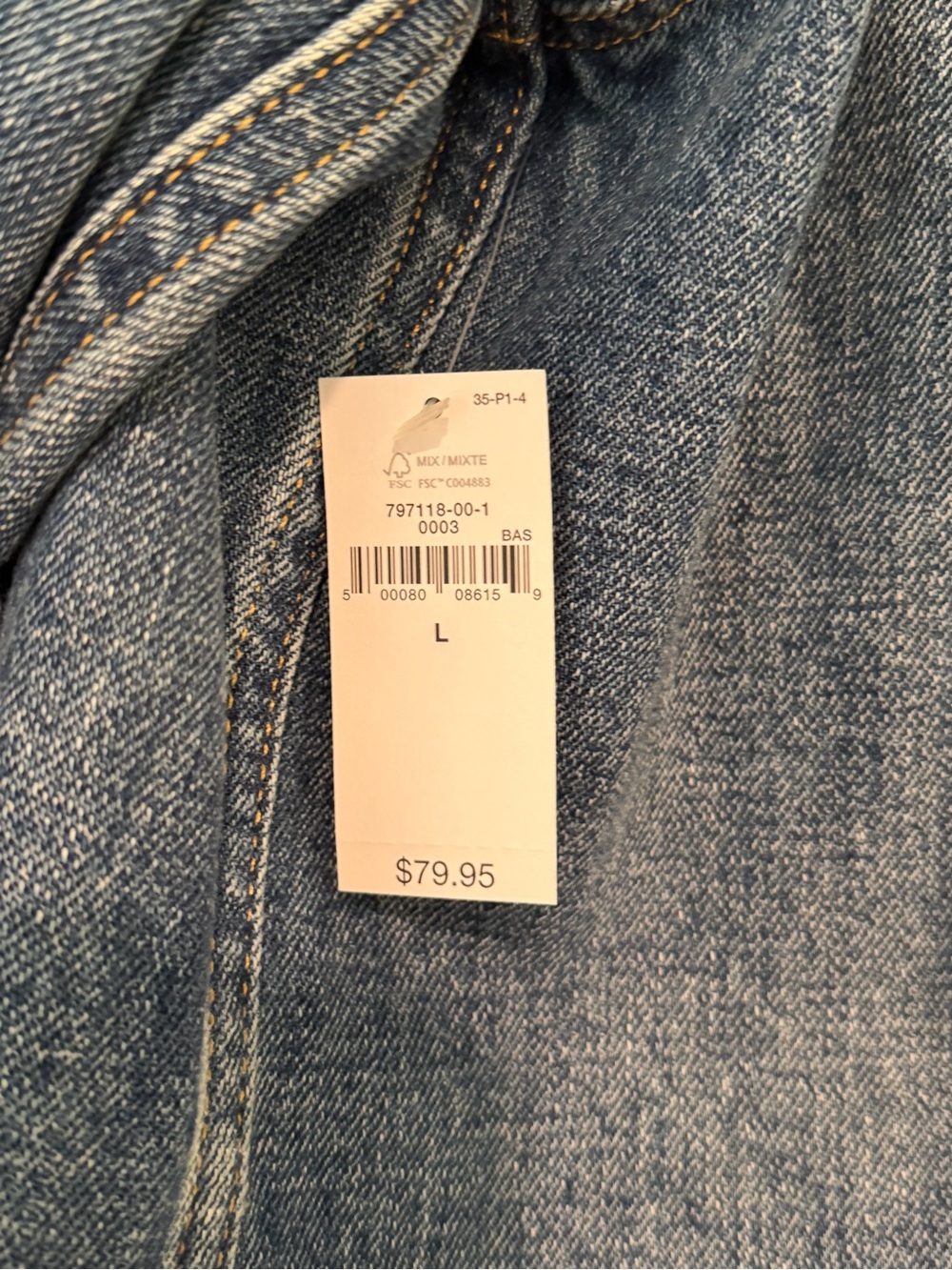 GAP Women's Classic Medium Blue Denim Jacket - Picture 5 of 9